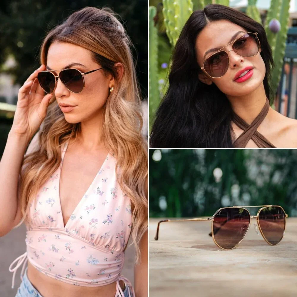 Women's and Men | UV Protection | Reflective Lens | Pink, Blue, Black Aviators